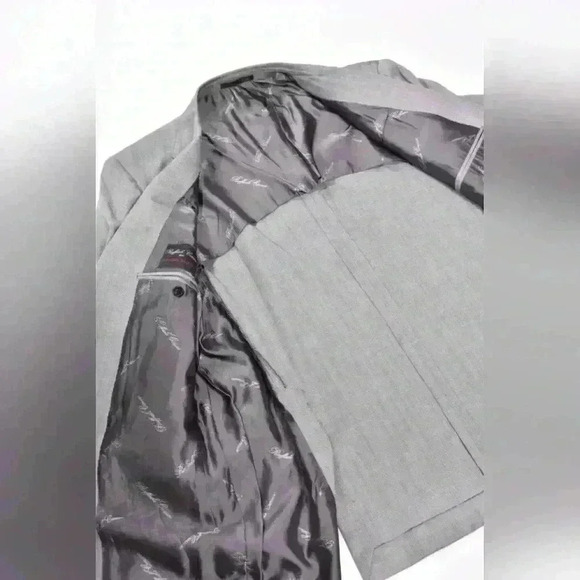 RAFFAELE CARUSO Grey Herringbone Fine 100% Wool Soft Blazer Jacket 56E 46R Italy - Picture 6 of 10